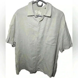 Tasso Elba Island Men's XXL Silk Linen Button Down Shirt